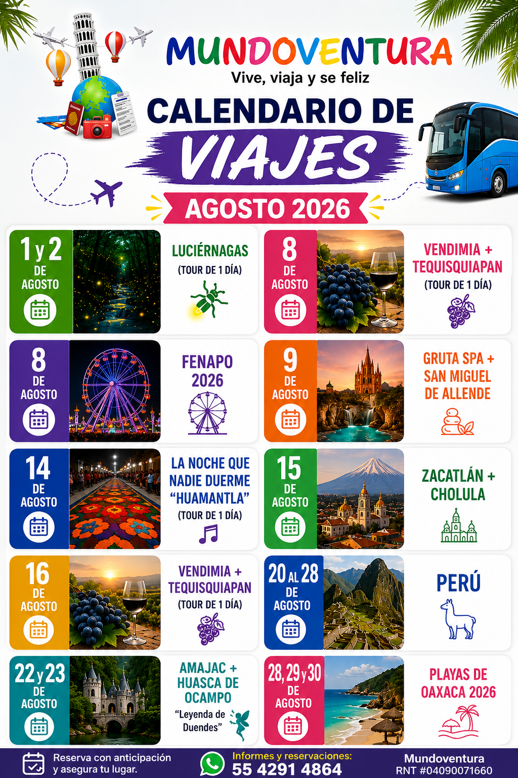 CALENDARIO AGOSTO 2026