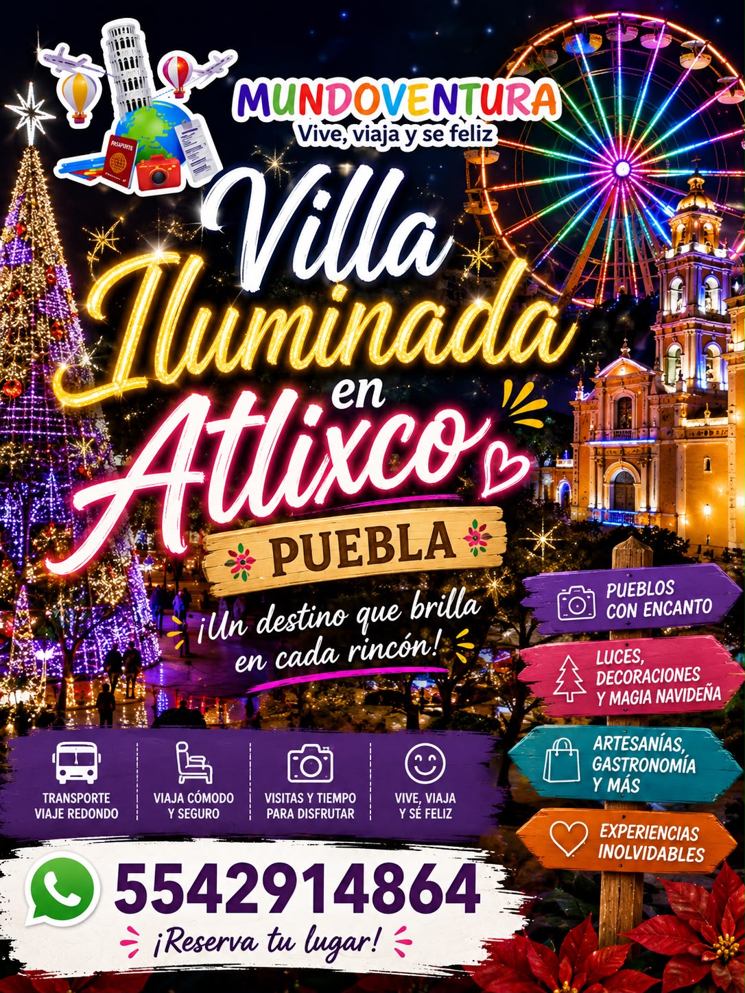 🎄✨ VILLA ILUMINADA, VAL’QUIRICO, CHOLULA Y ATLIXCO ✨🎄